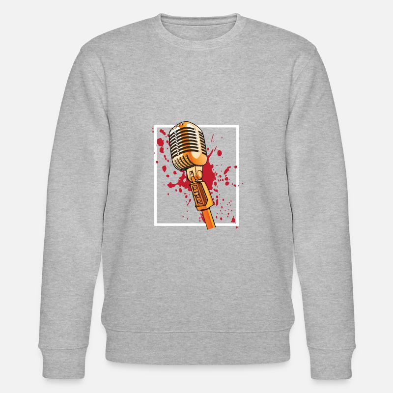 Bloddy Microphone - Stanley/Stella CHANGER Unisex Organic Sweatshirt - heather grey