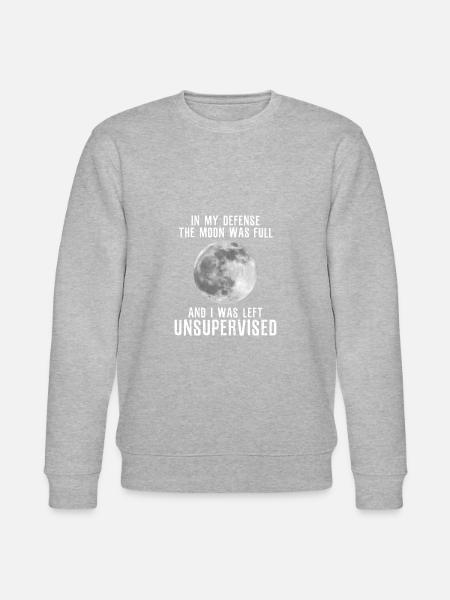 Moon - full moon werewolf - Stanley/Stella CHANGER Unisex Organic Sweatshirt - heather grey