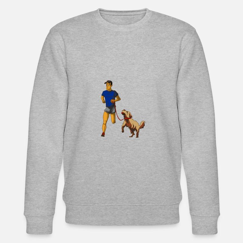 Laufen mit Hund - Stanley/Stella Unisex Bio-Sweatshirt CHANGER  - Grau meliert