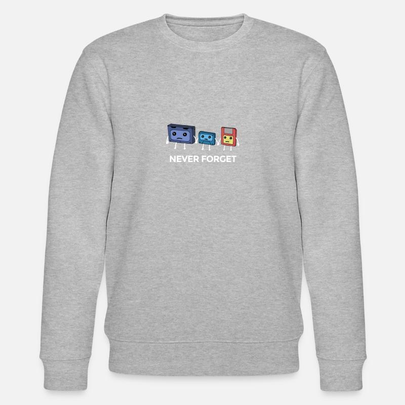 Kassette Diskette VHS Retro Kindheitserinnerung - Stanley/Stella Unisex Bio-Sweatshirt CHANGER - Grau meliert