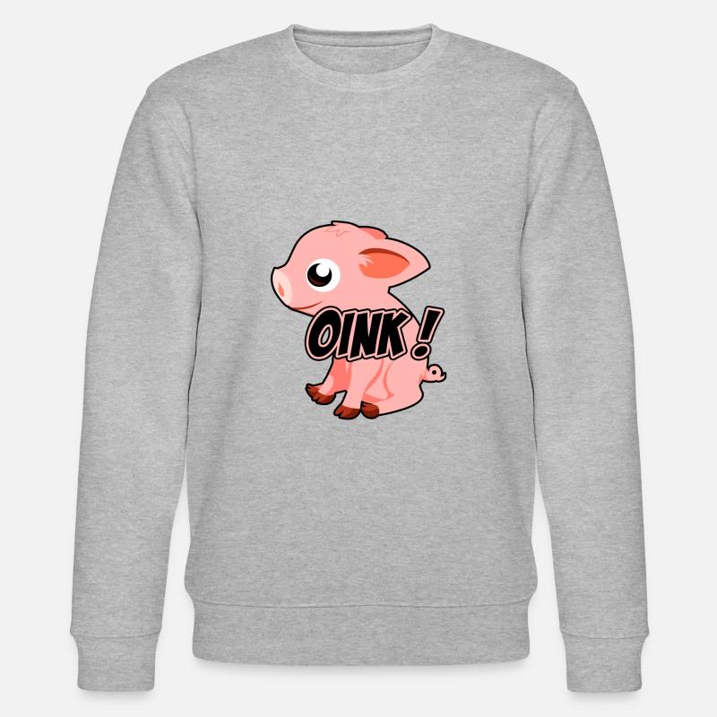 Oink Schweinchen - Stanley/Stella Unisex Bio-Sweatshirt CHANGER  - Grau meliert