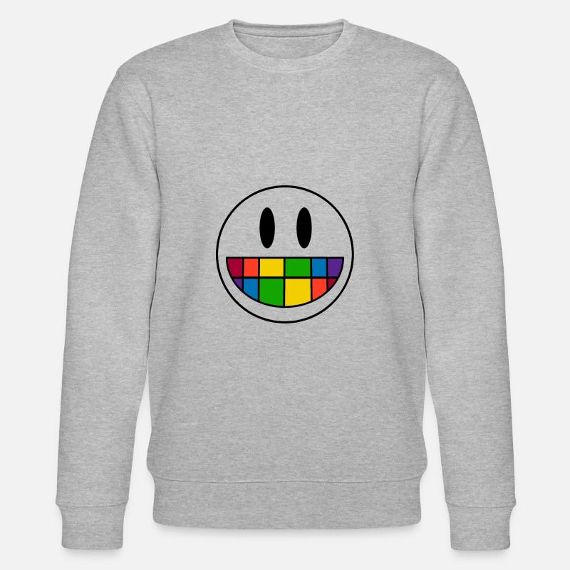 Smiley - Stanley/Stella Unisex Bio-Sweatshirt CHANGER  - Grau meliert