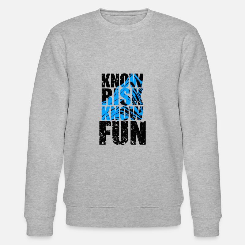 Know Risk know fun motto - Stanley/Stella CHANGER Unisex Organic Sweatshirt - heather grey