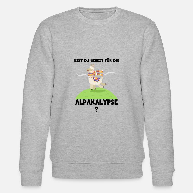 Bist du bereit - Alpaka - Stanley/Stella Unisex Bio-Sweatshirt CHANGER  - Grau meliert
