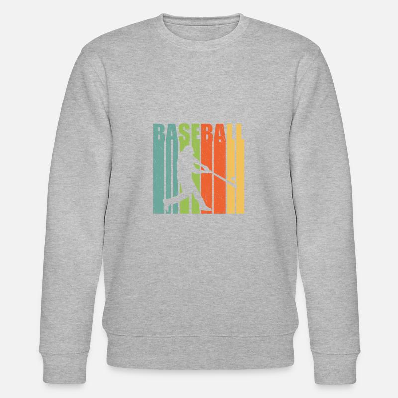 Baseball Schlagmann retro - Stanley/Stella Unisex Bio-Sweatshirt CHANGER  - Grau meliert