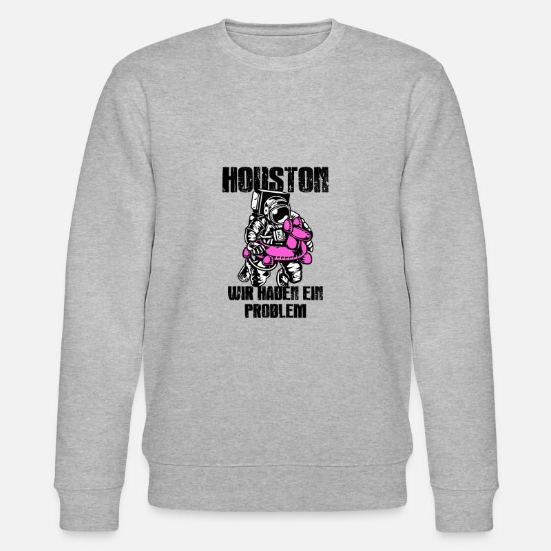 Houston wir haben ein Problem - Stanley/Stella Unisex Bio-Sweatshirt CHANGER  - Grau meliert