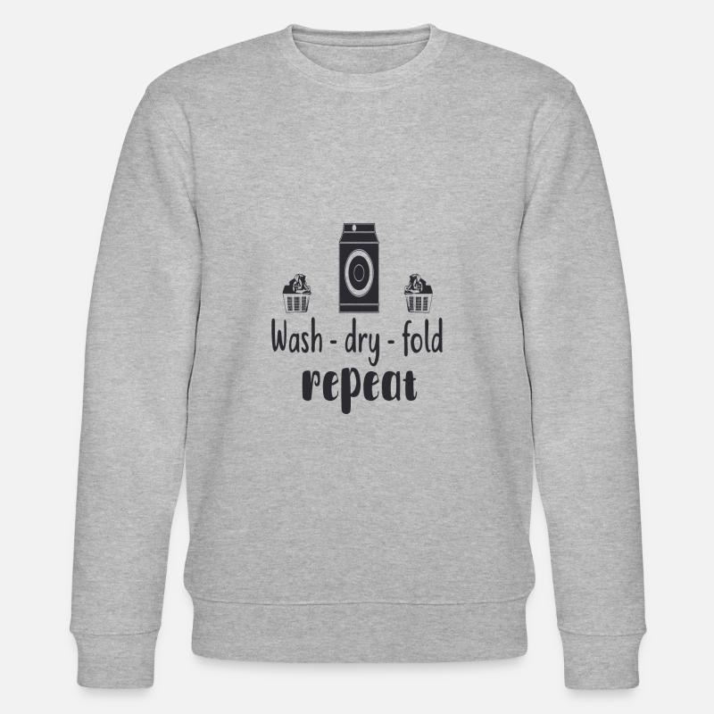 WASH,DRY,FOLD,REPEAT - Stanley/Stella Unisex Bio-Sweatshirt CHANGER  - Grau meliert
