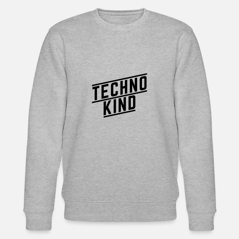 Techno Kind Geschenk - Stanley/Stella Unisex Bio-Sweatshirt CHANGER  - Grau meliert