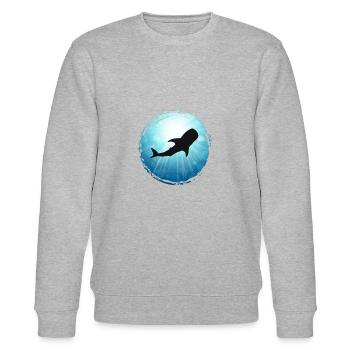Chemise de plongée bleu océan requin baleine requin baleine - Sweat bio CHANGER Stanley/Stella Unisexe - gris chiné - Devant - Nik (191cm) & Marisol (170cm)