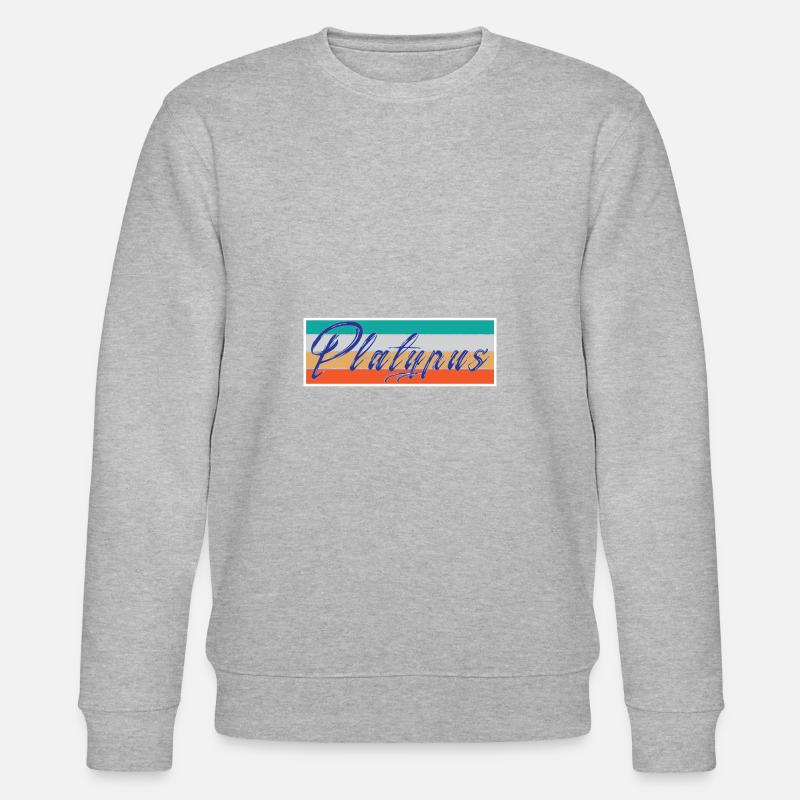Lettrage ornithorynque - Sweat bio CHANGER Stanley/Stella Unisexe - gris chiné