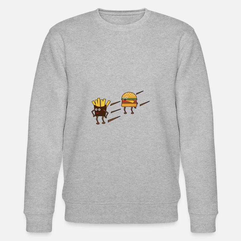 Burger chips cadeau - Sweat bio CHANGER Stanley/Stella Unisexe - gris chiné