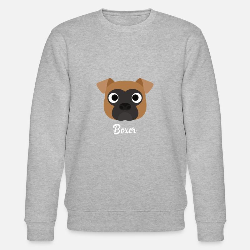 Boxer - Boxer Hund - Stanley/Stella Unisex Bio-Sweatshirt CHANGER  - Grau meliert