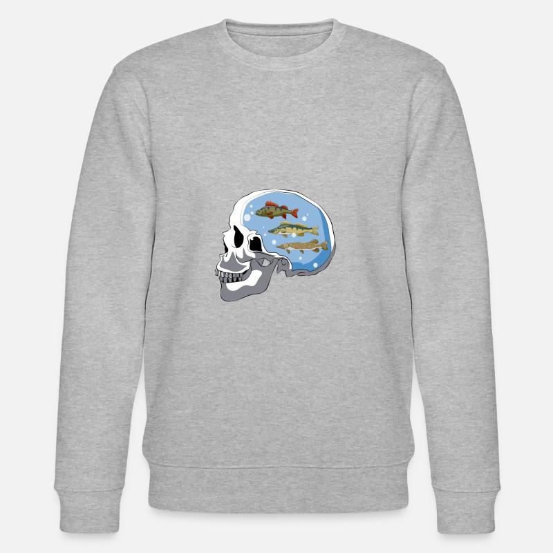 Pêcheur de pêche au crâne - Sweat bio CHANGER Stanley/Stella Unisexe - gris chiné