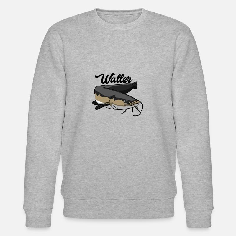 Waller Wels Angeln Geschenk Angler Catfish Barteln - Stanley/Stella Unisex Bio-Sweatshirt CHANGER - Grau meliert