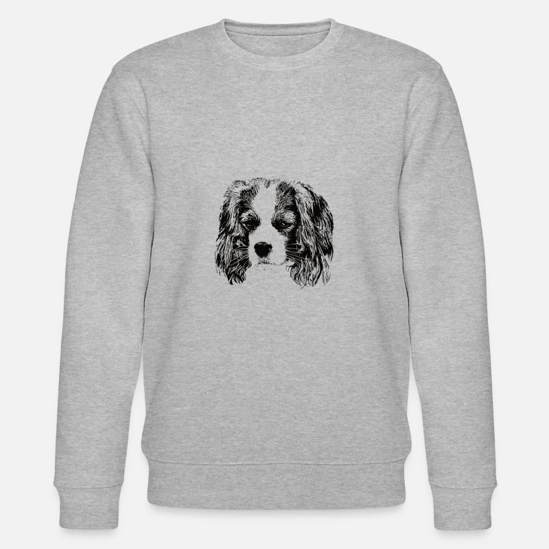 cavalier roi Charles Spaniel - Sweat bio CHANGER Stanley/Stella Unisexe - gris chiné