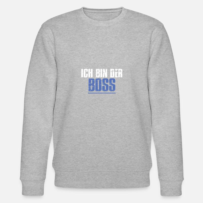 ich bin der Chef - Stanley/Stella Unisex Bio-Sweatshirt CHANGER  - Grau meliert
