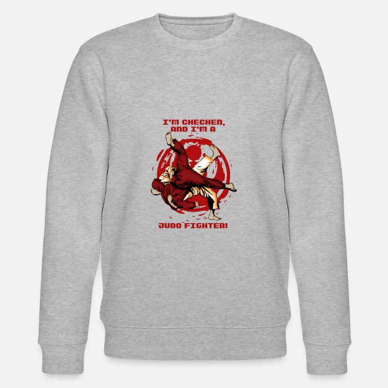 Chechen Tshirt - Judo - Fighter - Tschetschen - Stanley/Stella Unisex Bio-Sweatshirt CHANGER  - Grau meliert