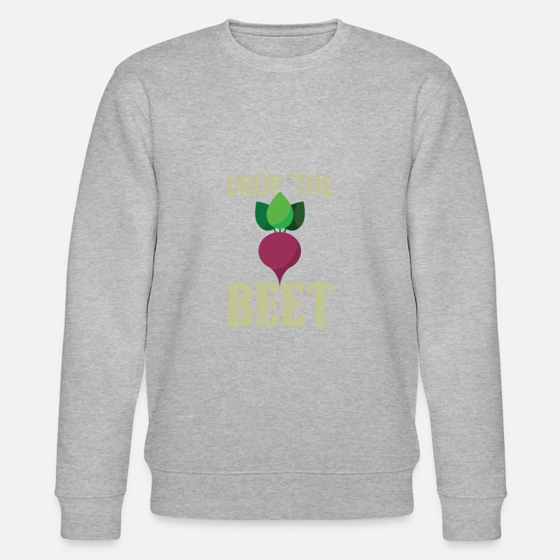 Rote Bete - Drop the beet - Stanley/Stella Unisex Bio-Sweatshirt CHANGER  - Grau meliert