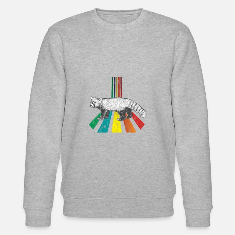 Petit panda arc-en-ciel utilisé - Sweat bio CHANGER Stanley/Stella Unisexe - gris chiné
