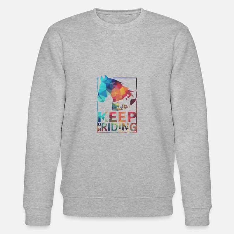 Pferde reiten - Stanley/Stella Unisex Bio-Sweatshirt CHANGER  - Grau meliert