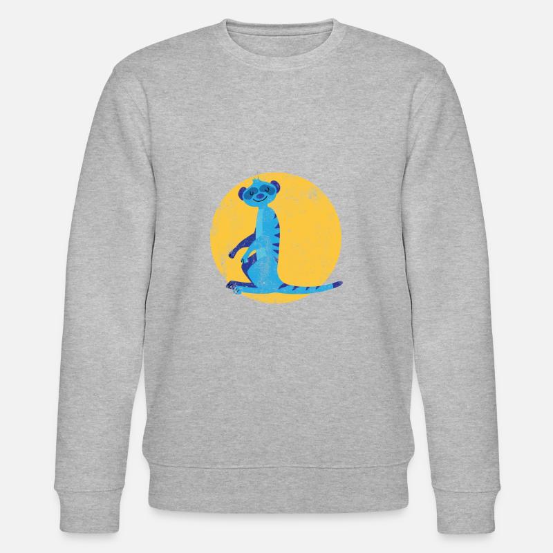 Erdmännchen Tier - Stanley/Stella Unisex Bio-Sweatshirt CHANGER  - Grau meliert