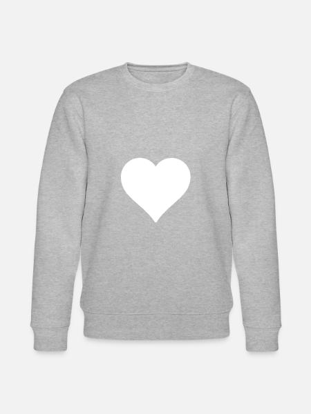 Heart - Gift - Stanley/Stella CHANGER Unisex Organic Sweatshirt - heather grey