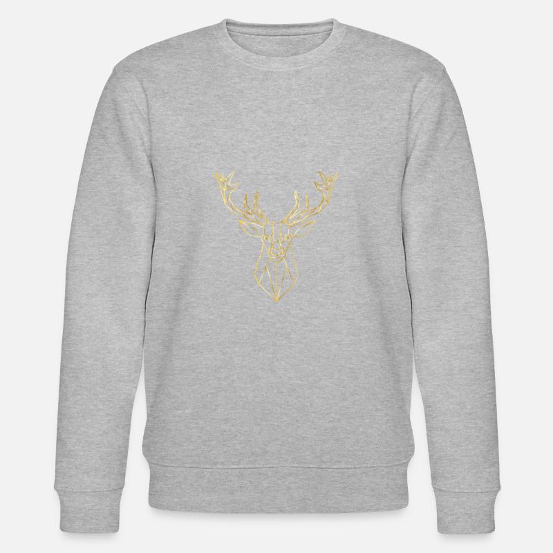 Goldener Hirsch Geschenkidee - Stanley/Stella Unisex Bio-Sweatshirt CHANGER  - Grau meliert