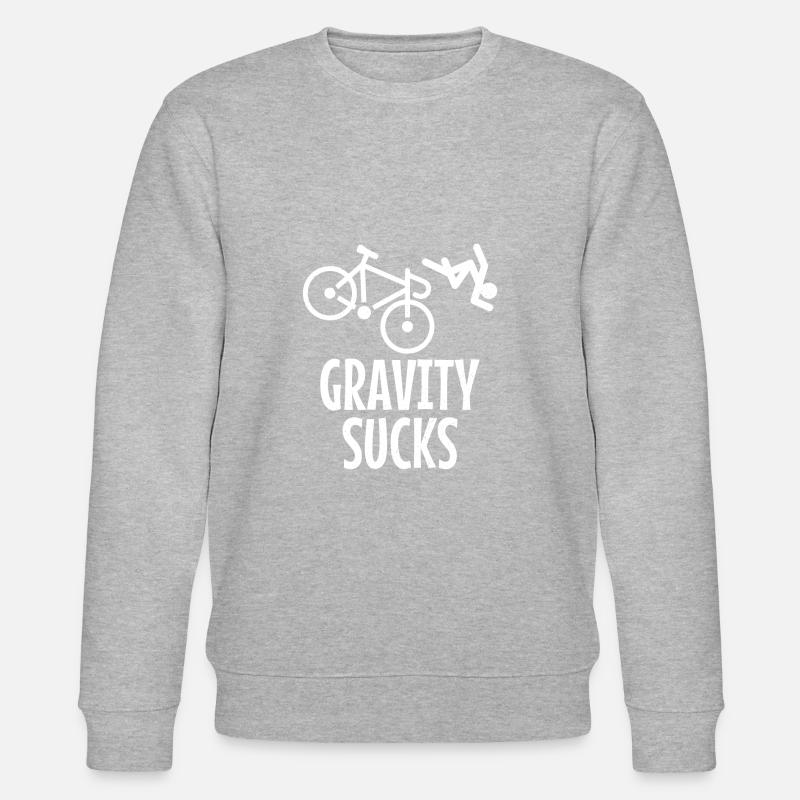 Gravity - Falling bicycle driver - Stanley/Stella CHANGER Unisex Organic Sweatshirt - heather grey