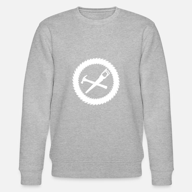 Carpenter Zimmermann Circular Saw - Stanley/Stella CHANGER Unisex Organic Sweatshirt - heather grey