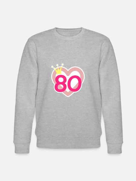 80-årsdagen prinsesse krone - Stanley/Stella CHANGER økologisk unisex-sweatshirt - gråmelert