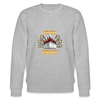 Bowling Brian - Stanley/Stella Unisex Bio-Sweatshirt CHANGER  - Grau meliert - Vorne - Nik (191cm) & Marisol (170cm)