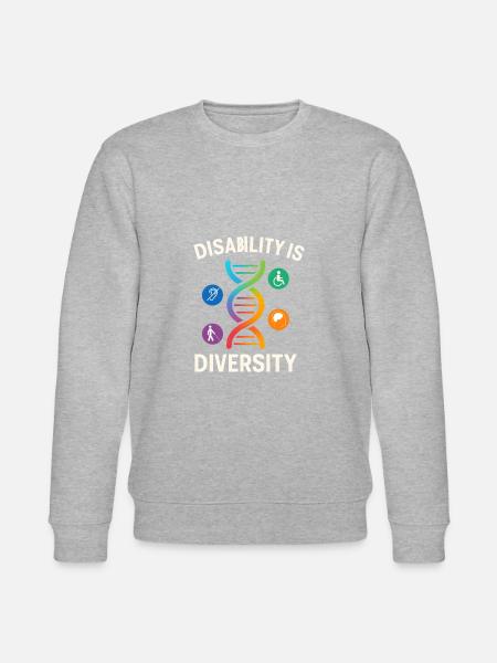 Disability Is Diversity DNA Design - Stanley/Stella CHANGER Unisex Organic Sweatshirt - heather grey