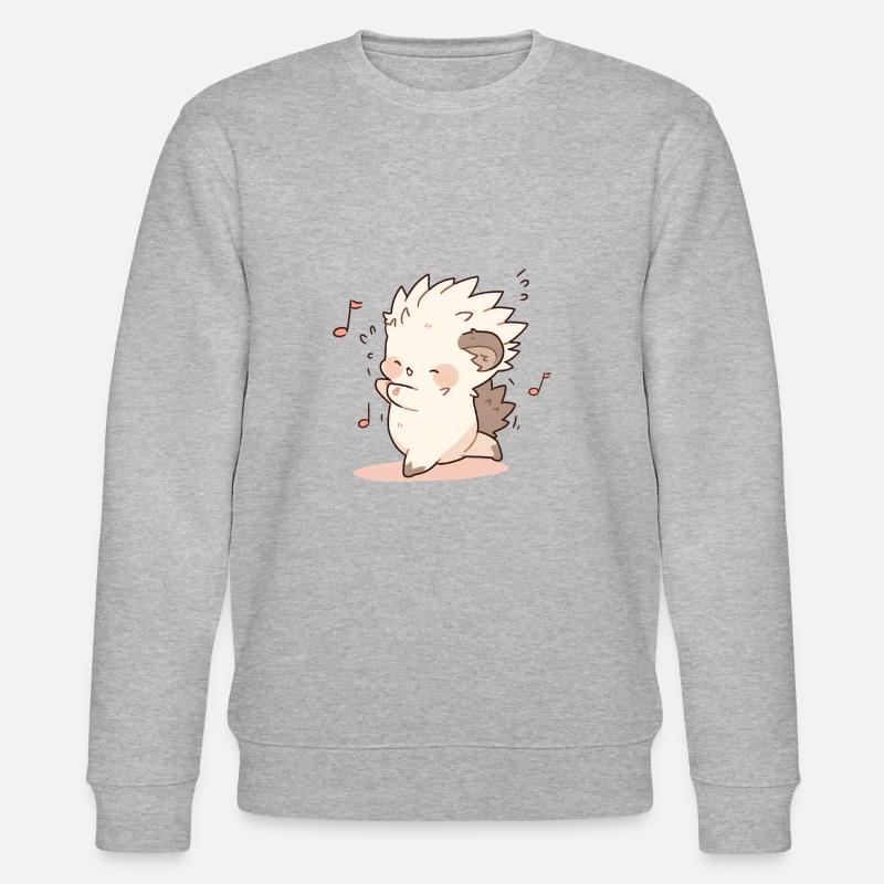 Cute hedgehog dancer - Stanley/Stella CHANGER Unisex Organic Sweatshirt - heather grey