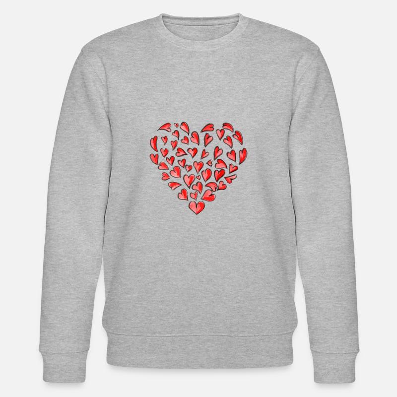 Herzen Herz - Stanley/Stella Unisex Bio-Sweatshirt CHANGER  - Grau meliert