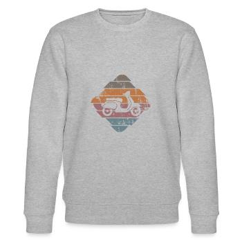 Moped - Stanley/Stella Unisex Bio-Sweatshirt CHANGER  - Grau meliert - Vorne - Nik (191cm) & Marisol (170cm)