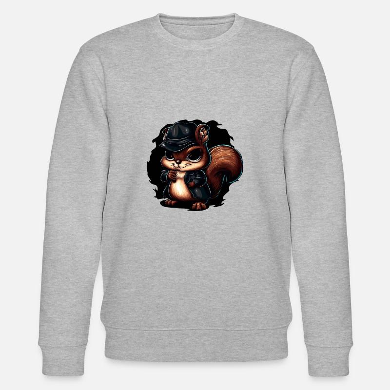 Conception cool d’écureuil gangster - Sweat bio CHANGER Stanley/Stella Unisexe - gris chiné