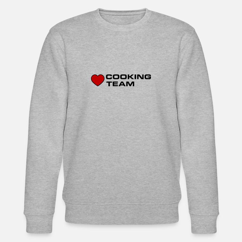 Cooking Team Herz - Stanley/Stella Unisex Bio-Sweatshirt CHANGER  - Grau meliert