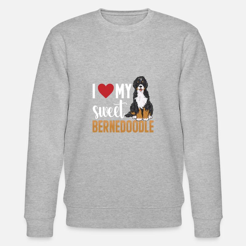 Bernedoodle Hund - Stanley/Stella Unisex Bio-Sweatshirt CHANGER  - Grau meliert