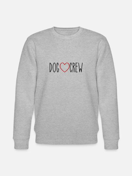 Dog Crew Heart - Stanley/Stella CHANGER Unisex Organic Sweatshirt - heather grey
