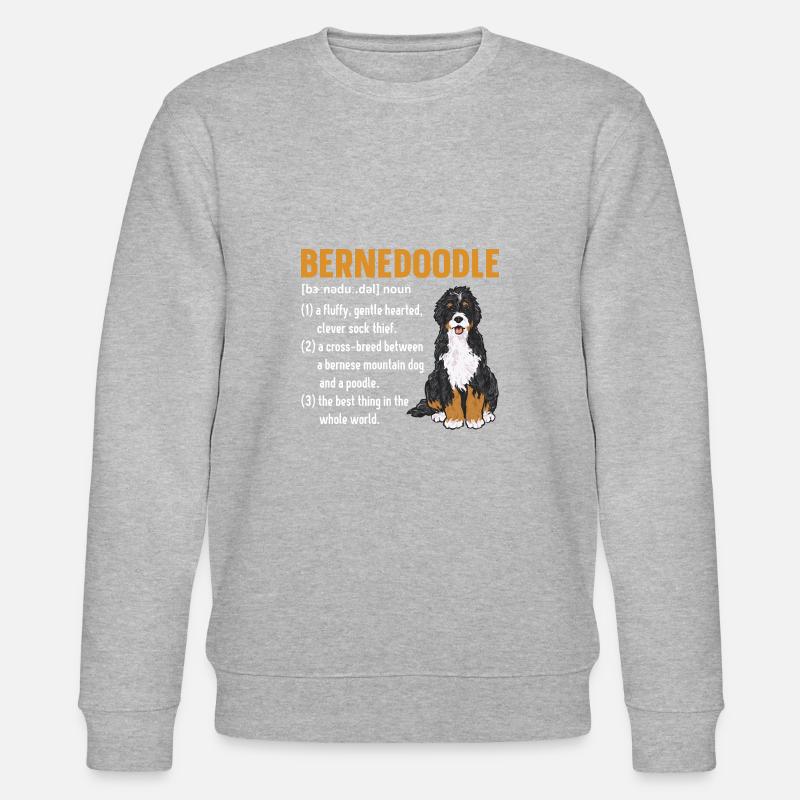 Bernedoodle Hund - Stanley/Stella Unisex Bio-Sweatshirt CHANGER  - Grau meliert