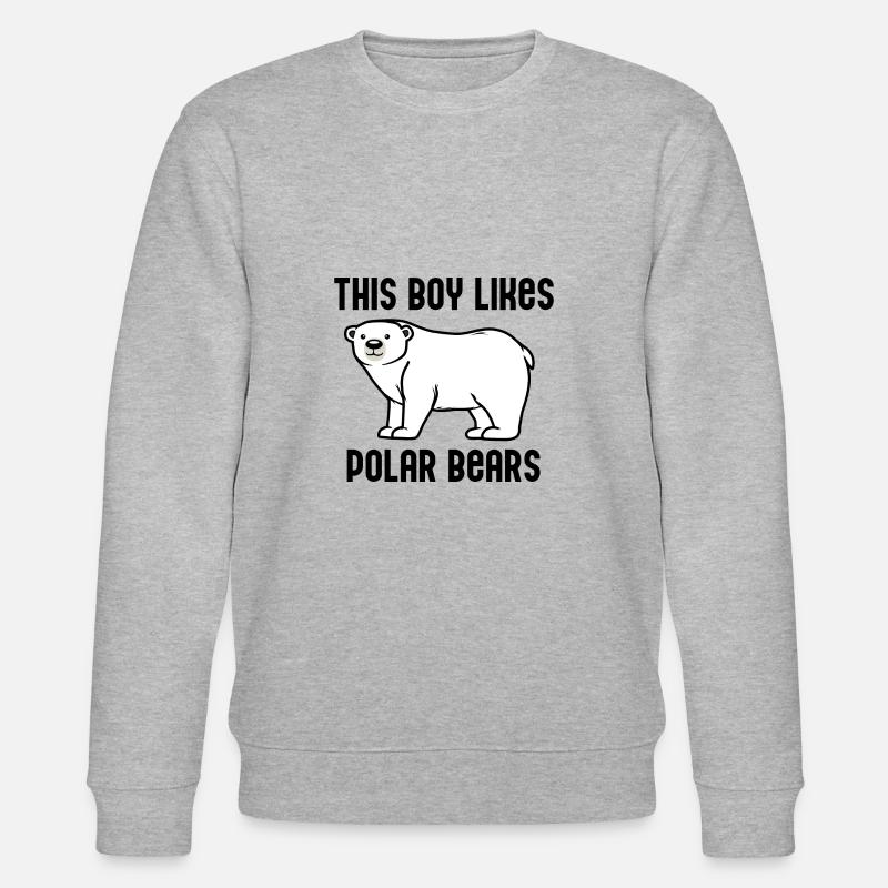 Ironischer Spruch „Nette Eisbären“ - Stanley/Stella Unisex Bio-Sweatshirt CHANGER  - Grau meliert