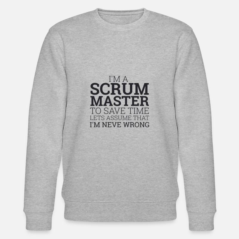 "Scrum Master" | Scrum Master - Stanley/Stella Unisex Bio-Sweatshirt CHANGER  - Grau meliert