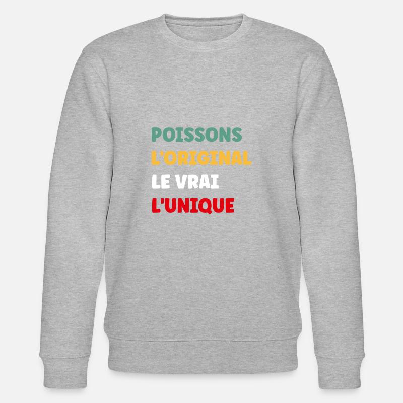poissons - Sweat bio CHANGER Stanley/Stella Unisexe - gris chiné