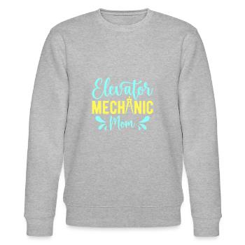 Elevator Mechanic - Elevator Mechanic Mom - Stanley/Stella CHANGER Unisex Organic Sweatshirt - heather grey - Front - Nik (191cm) & Marisol (170cm)