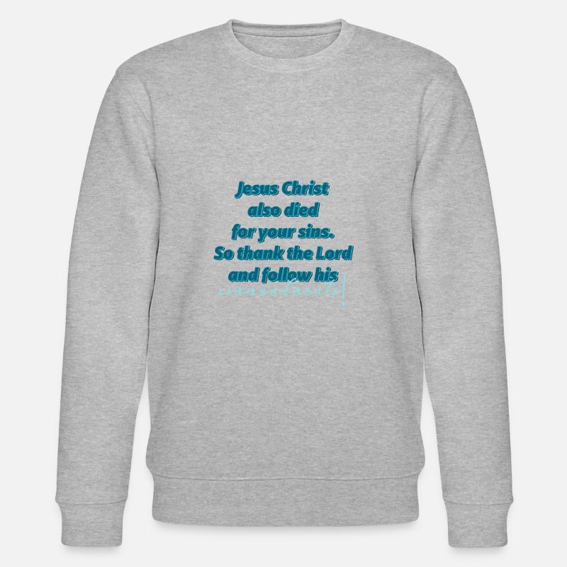 Jesu Gebote Bibelstudium Glaube Gott - Stanley/Stella Unisex Bio-Sweatshirt CHANGER  - Grau meliert