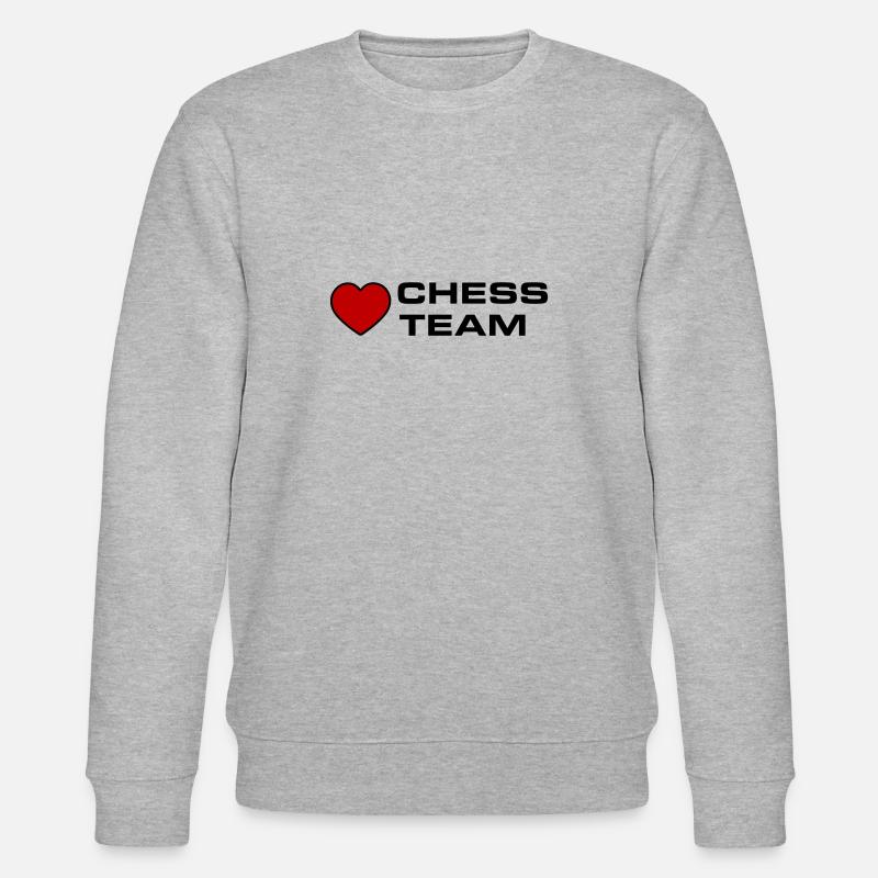 Chess Team Herz - Stanley/Stella Unisex Bio-Sweatshirt CHANGER  - Grau meliert