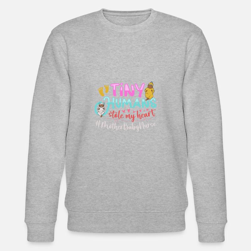 Krankenschwester Baby Entbindungsschwester - Stanley/Stella Unisex Bio-Sweatshirt CHANGER  - Grau meliert