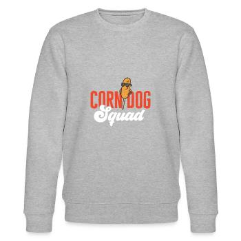 Corn Dog Corndog - Stanley/Stella CHANGER Unisex Organic Sweatshirt - heather grey - Front - Nik (191cm) & Marisol (170cm)