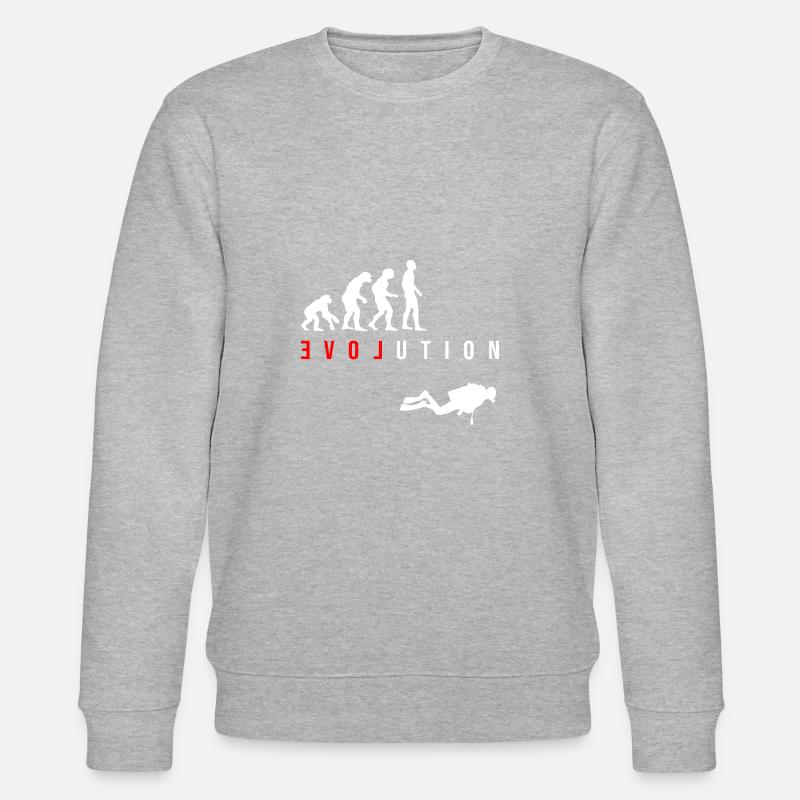 Plongée LOVE Evolution comme cadeau - Sweat bio CHANGER Stanley/Stella Unisexe - gris chiné
