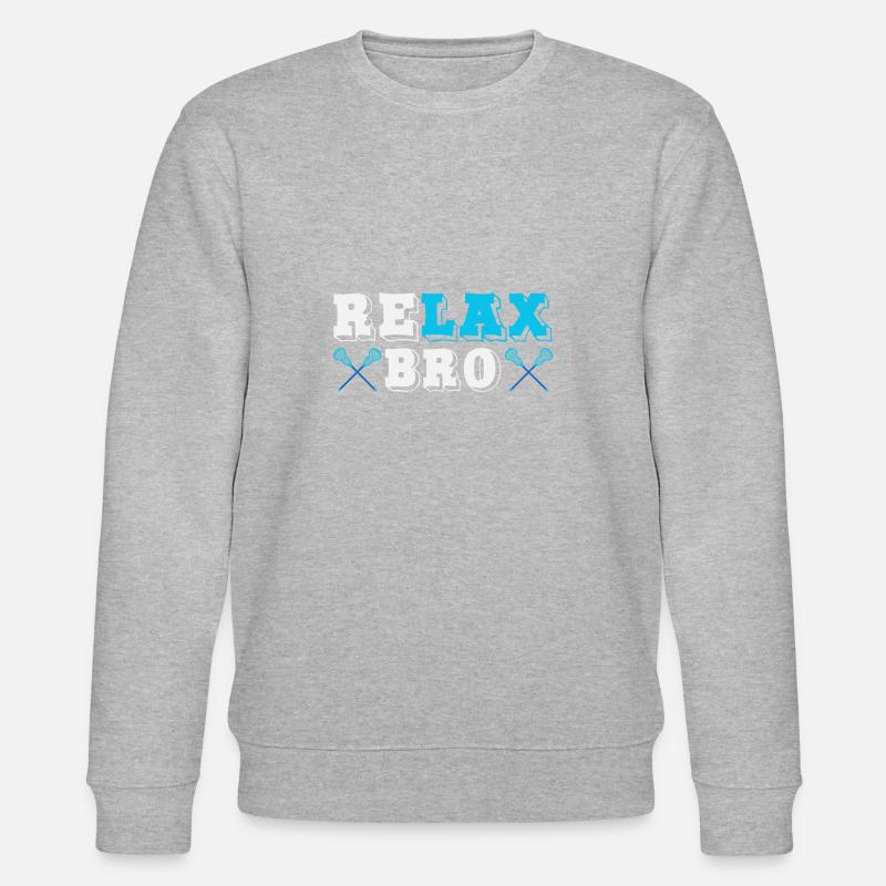 Realx Bro Lacrosse Player - Stanley/Stella CHANGER Unisex Organic Sweatshirt - heather grey